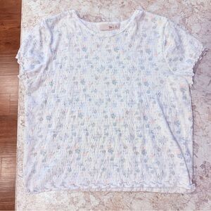 SO Floral Ruffle Edge Shirt Juniors XL